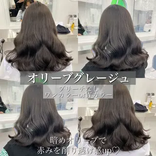 セミロング カラー ブリーチなし💗 艶カラー　翔太郎のヘアスタイル