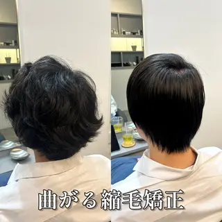 ショート パーマ ブリーチ縮毛矯正/ デサキ ショウヘイのヘアスタイル