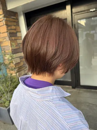 ショート カラー 透明感カラー/パーマ 🌀アオノのヘアスタイル