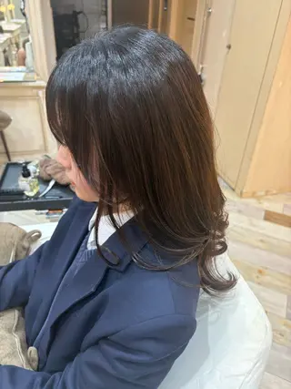 セミロング メンズ/パーマ/ ウルフ/伊武紀のヘアスタイル