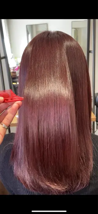 セミロング カラー 髪質改善🌟 TAKERUのヘアスタイル