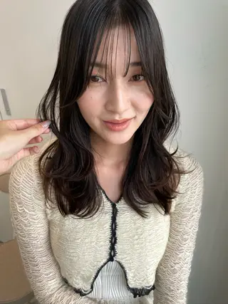 ミディアム カラー 抜け感ボブ×パーマ |kazaneのヘアスタイル