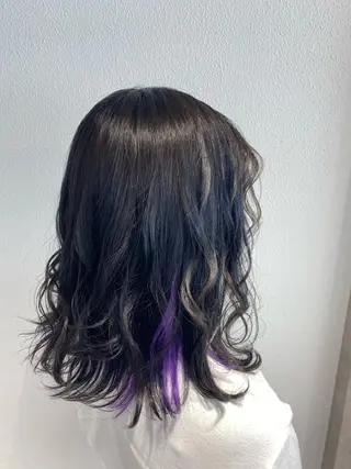 セミロング カラー パーマ ヘアアレンジ メンズ キッズ ネイル マツエク・マツパ FABLE HAIR ファブル難波・心斎橋のヘアスタイル