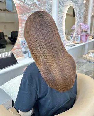 ロング カラー 美髪矯正×レイヤー 松田空優哉のヘアスタイル
