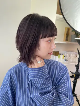 ショート カラー ボブウルフ/ボブ Satsuki【名駅のヘアスタイル