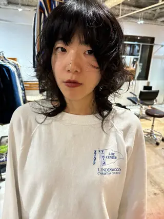 セミロング カラー パーマ Hayashi Shioriのヘアスタイル
