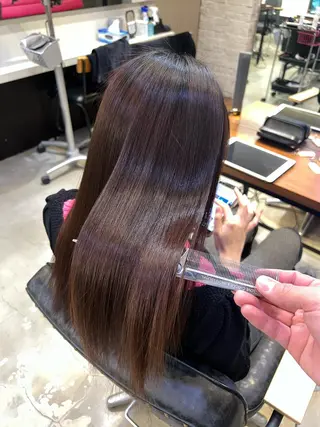 セミロング カラー ✨縮毛矯正/髪質改善 錦糸町/松坂拓馬のヘアスタイル