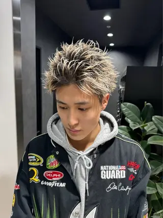 メンズ 札幌No.1フェザー KAITOのヘアスタイル