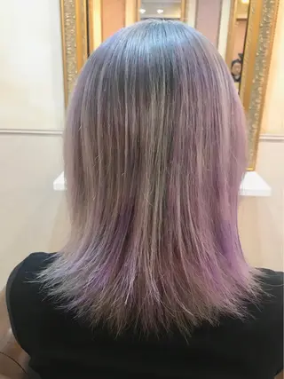 ミディアム カラー 岩谷/ブリーチ 🪽透明感カラーのヘアスタイル