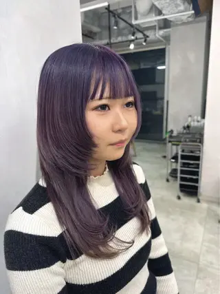 ロング カラー 透明感カラー✨艶髪 制作🌱山根あゆみのヘアスタイル