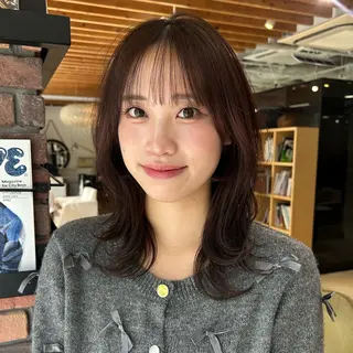 カラー 似合わせ透明感カラー ♡サツキのヘアスタイル