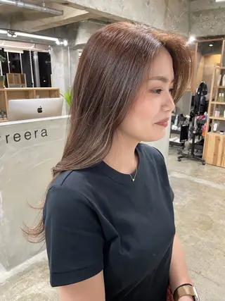 セミロング カラー 坂田 春樹のヘアスタイル