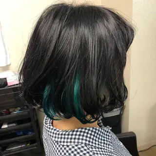 ミディアム カラー 池田 景子のヘアスタイル