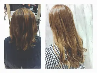 ショート ミディアム セミロング ロング カラー boutique misakiのヘアスタイル