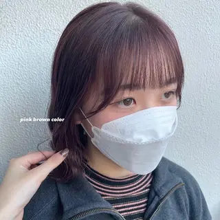 ミディアム カラー パーマ ヘアアレンジ メンズ ネイル マツエク・マツパ 透明感カラー・レイヤ ー🎀amika🎀のヘアスタイル