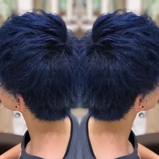 カラー メンズ 韓国レイヤー×透明感 カラー/山崎一輝のヘアスタイル