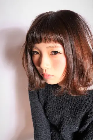 ショート ミディアム カラー パーマ 小島 脩のヘアスタイル