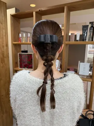 ロング ヘアアレンジ 韓国風パーマ/ヘア セット/店長みづきのヘアスタイル