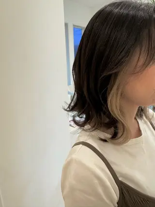 ミディアム カラー 石黒 晴香のヘアスタイル