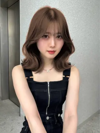 ミディアム カラー 香月 元希のヘアスタイル