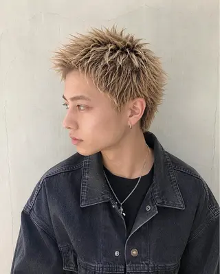 ショート カラー メンズ 🌞塙　湧貴🌞 スパイキーショートのヘアスタイル