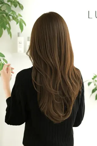 ロング カラー 髪質改善/レイヤー ストウシンゴのヘアスタイル