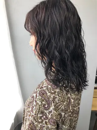 ミディアム パーマ ボブパーマコテ巻き風 パーマNo1深江秀平のヘアスタイル