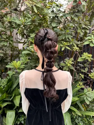 ロング ヘアアレンジ 🎗️【ヘアセット 美眉】吉川玲🎗️のヘアスタイル