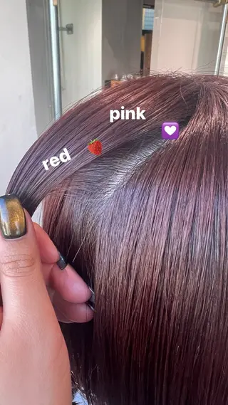 ロング カラー 暗髪🩶ラベンダー/ ブルー/ユウナ🤍のヘアスタイル