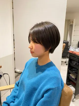 ショート カラー クロスパーマ🥇韓国 ヘア🇰🇷濵田航希のヘアスタイル