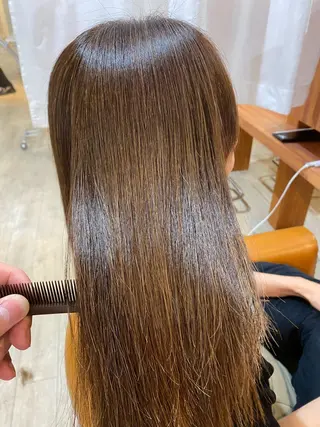 ミディアム パーマ 縮毛矯正とレイヤー カット/杉村凜汰郎のヘアスタイル