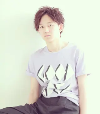 ミディアム カラー メンズ メンズヘア特化 崎田 成人のヘアスタイル