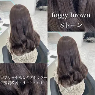 カラー 🤍ブリーチなし ブラウンhimi🤍のヘアスタイル