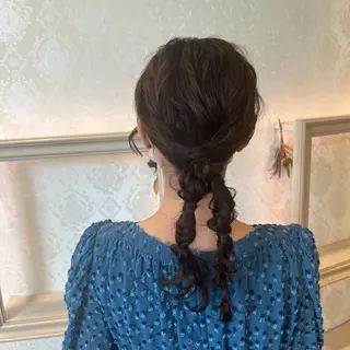 セミロング ヘアアレンジ 🌷川崎/ボブ/ アレンジ/コトネ🌷のヘアスタイル