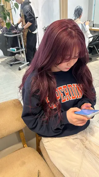 ロング カラー じゅわっと暖色カラー 🍊Moemiのヘアスタイル