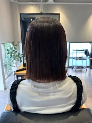 ミディアム カラー 韓国風/オシャレ /縮毛矯正/滝口琴未のヘアスタイル