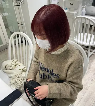 ショート カラー ヘアアレンジ/ 暖色🩵hazukiのヘアスタイル