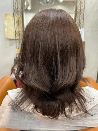 ミディアム カラー 【ピンク/韓国ヘア/ ヘアセット】亜海のヘアスタイル