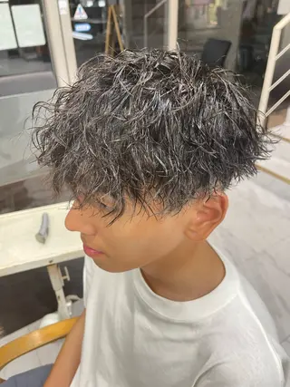 ショート パーマ キッズ 🌻メンズカット 落合諒🌻のヘアスタイル