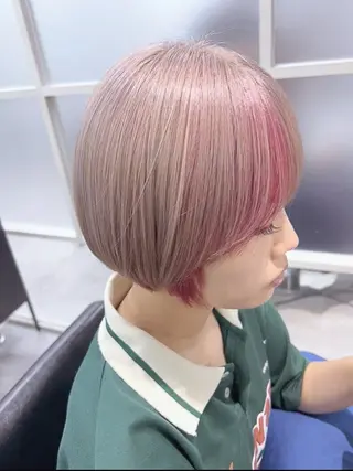 セミロング カラー newi ナカノのヘアスタイル