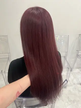 ロング カラー ガーリー♡女の子っぽ ヘア♡ピンクカラー♡のヘアスタイル