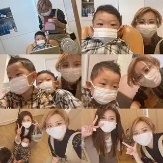 ショート カラー メンズ キッズ ✂︎ショート、ボブ、 レイヤー🩵YUMIのヘアスタイル