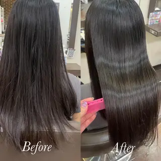 セミロング aya/小顔レイヤー /柔らかカラーのヘアスタイル