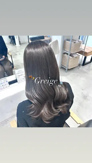 ミディアム 艶カラー/韓国風ヘア 🩵shioneのヘアスタイル