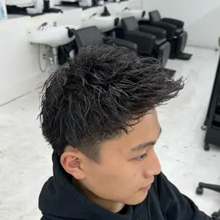 ショート パーマ メンズ 柏メンズカットパーマ NO.1タイチのヘアスタイル