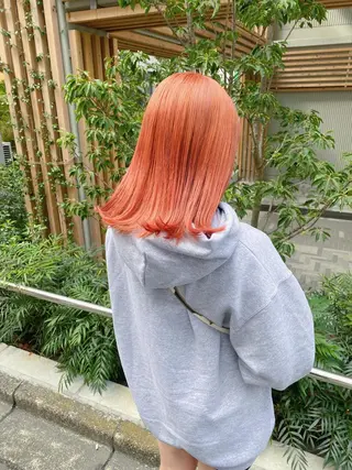 セミロング カラー ヘアアレンジ Flamme Annaのヘアスタイル