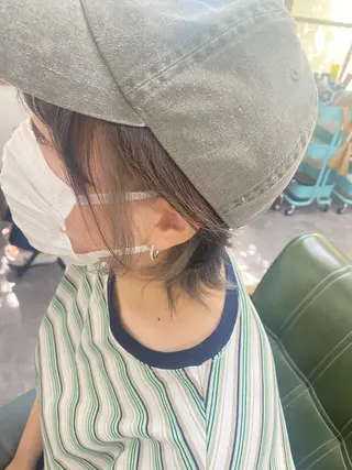 ミディアム 永沼 真依のヘアスタイル