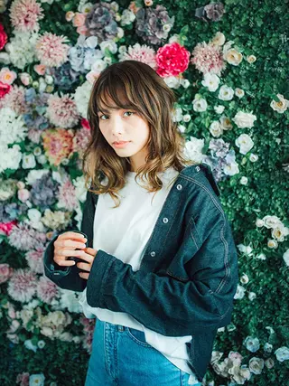 ミディアム カラー パーマ ヘアアレンジ トップスタイリスト ✨KIRIKA中野✨のヘアスタイル