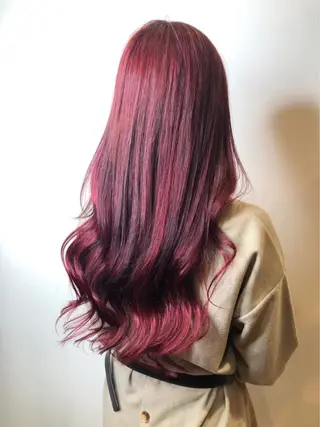 ロング カラー 韓国風・ブリーチなし ・あり後藤 一斗店長のヘアスタイル