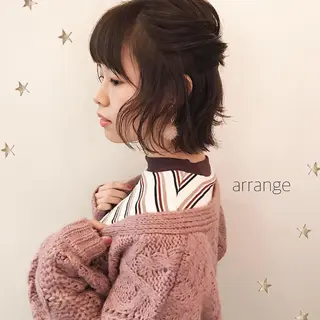 ミディアム ヘアアレンジ 市川 千夏のヘアスタイル